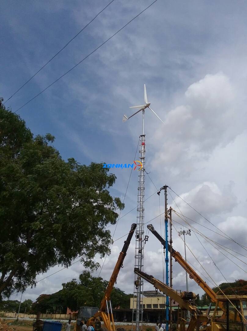 5千瓦风力发电机在印度安装