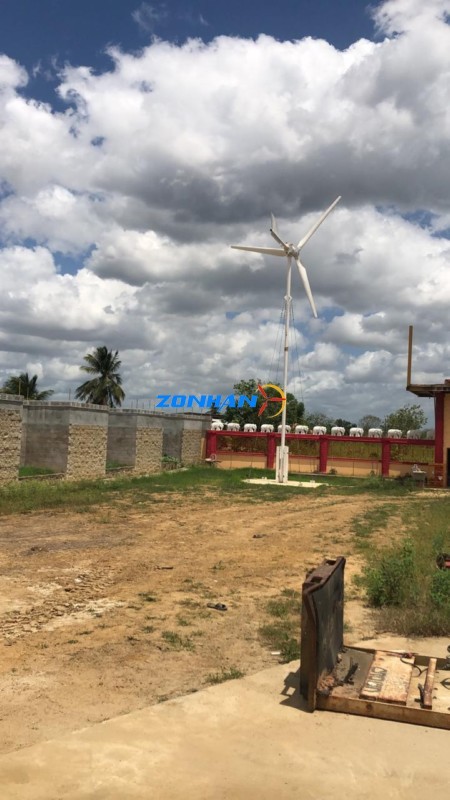 10kw wind turbine is installed in caribbean