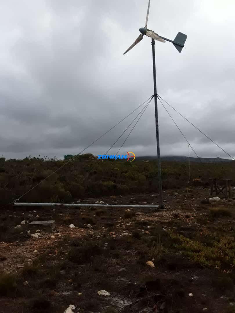 Éolienne 1kw de dix ans en Afrique du Sud